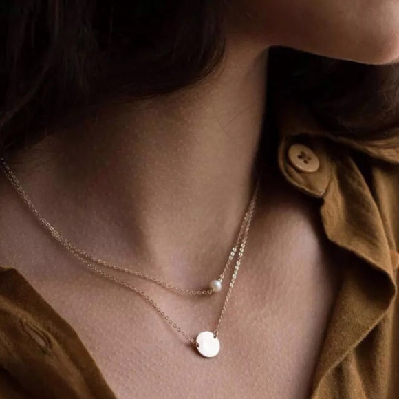 ⚜️[𝟯/$𝟭𝟴]⚜️NEW Tiny Pearl Stainless Steel Necklace - Picture 11 of 15